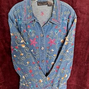 Life Style Embroidered Ladies Denim Jacket